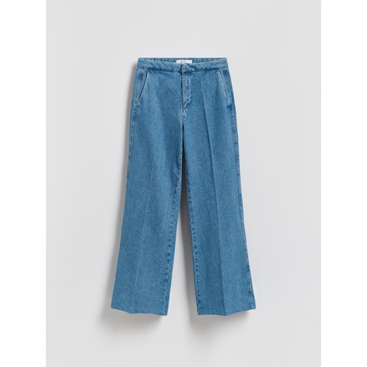 Reserved - Jeansy flare z kantem - niebieski ze sklepu Reserved w kategorii Jeansy damskie - zdjęcie 187965305