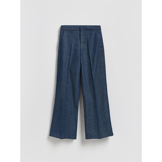 Reserved - Jeansy flare z kantem - granatowy ze sklepu Reserved w kategorii Jeansy damskie - zdjęcie 187965307