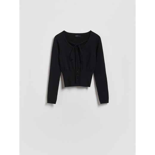 Reserved - Sweter z wiązaniem - czarny ze sklepu Reserved w kategorii Swetry damskie - zdjęcie 187965338
