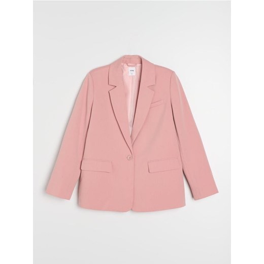 Sinsay - Marynarka z domieszką wiskozy - różowy ze sklepu Sinsay w kategorii Marynarki damskie - zdjęcie 187966086