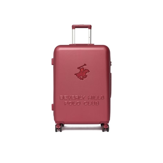 Walizka średnia Beverly Hills Polo Club CEO-BHPC-M-004-08-BURGUNDY Bordowy ze sklepu eobuwie.pl w kategorii Walizki - zdjęcie 187966229