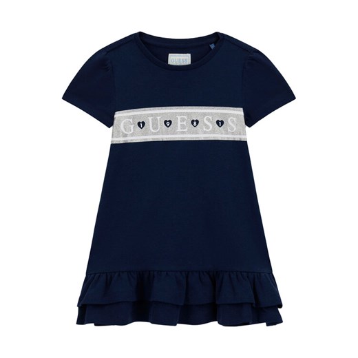 Guess Sukienka codzienna K6RK13 KA6W4 Granatowy Regular Fit ze sklepu MODIVO w kategorii Sukienki dziewczęce - zdjęcie 187966778