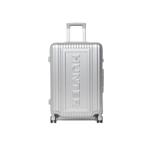 Hunter Walizka średnia CEO-HUNTER-M-002-08-SILVER Srebrny ze sklepu MODIVO w kategorii Walizki - zdjęcie 187966825