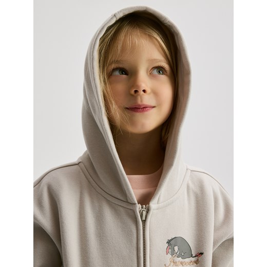 Reserved - Bluza Kubuś Puchatek - jasnoszary ze sklepu Reserved w kategorii Bluzy dziewczęce - zdjęcie 187969185