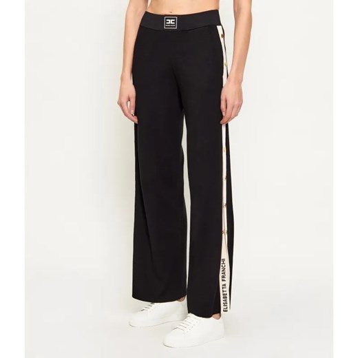 Elisabetta Franchi Spodnie dzianinowe | Regular Fit ze sklepu Gomez Fashion Store w kategorii Spodnie damskie - zdjęcie 187970616