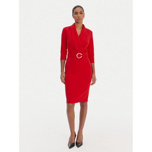Rinascimento Sukienka koktajlowa CFC0126777003 Czerwony Slim Fit ze sklepu MODIVO w kategorii Sukienki - zdjęcie 187971246