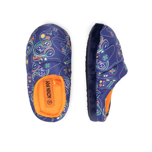 Action Boy Kapcie P3141001K Granatowy ze sklepu MODIVO w kategorii Kapcie dziecięce - zdjęcie 187971398