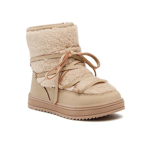 Śniegowce Nelli Blu CM220117-11 Beżowy ze sklepu eobuwie.pl w kategorii Buty zimowe dziecięce - zdjęcie 187973279