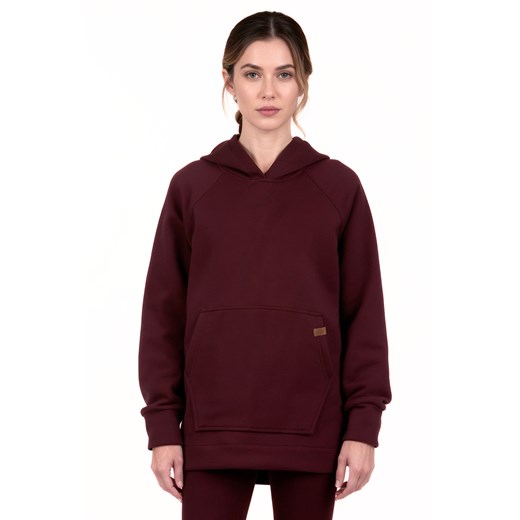 Vivisence 9006 bluza z kapturem, miękka bawełna bordowy ze sklepu kontri.pl w kategorii Bluzy damskie - zdjęcie 187973599