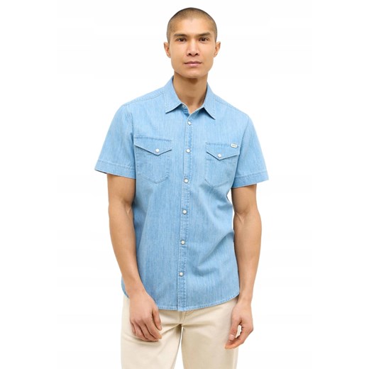 Męska koszula Mustang Style Eloy Denim Blue 1016467 5000 100 ze sklepu YouNeedit.pl w kategorii Koszule męskie - zdjęcie 187973687