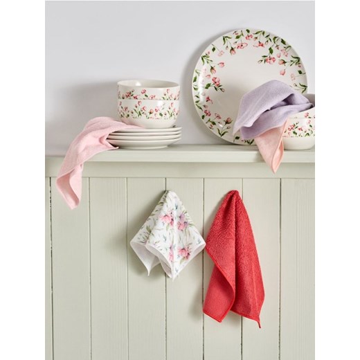 Sinsay - Zestaw ścierek kuchennych 5 pack - różowy ze sklepu Sinsay w kategorii Fartuchy kuchenne - zdjęcie 187973918