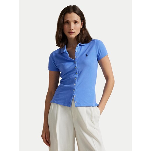 Polo Ralph Lauren Polo 211939272005 Niebieski Slim Fit ze sklepu MODIVO w kategorii Bluzki damskie - zdjęcie 187976089