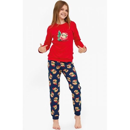Cornette Young Girl 592/186 Teddy Christmas piżama dziewczęca ze sklepu intimiti.pl w kategorii Piżamy dziecięce - zdjęcie 187977308