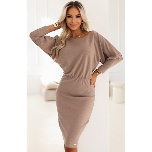 Numoco 399-4 LARA sukienka w prążki ze ściągaczami w rękawach ze sklepu intimiti.pl w kategorii Sukienki - zdjęcie 187977477