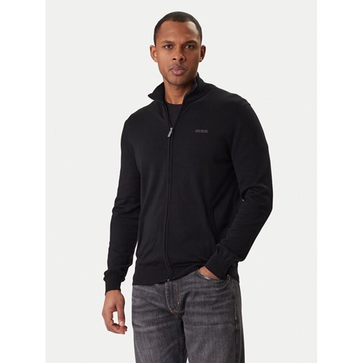 Guess Kardigan M6RR18 Z4451 Czarny Regular Fit ze sklepu MODIVO w kategorii Swetry męskie - zdjęcie 187978829