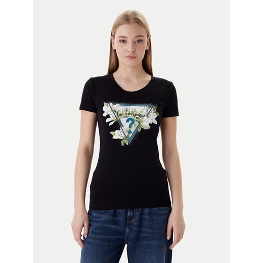 Guess T-Shirt W6RI35 J1314 Czarny Slim Fit ze sklepu MODIVO w kategorii Bluzki damskie - zdjęcie 187978835