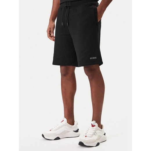 Guess Szorty sportowe Z6RD06 KAIJ1 Czarny Regular Fit ze sklepu MODIVO w kategorii Spodenki męskie - zdjęcie 187978848