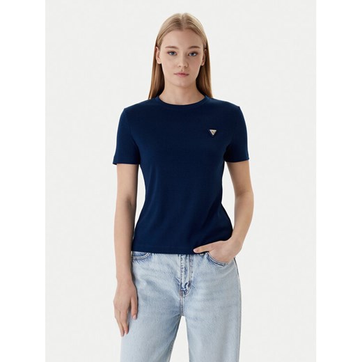 Guess T-Shirt V6RI17 KD741 Granatowy Regular Fit ze sklepu MODIVO w kategorii Bluzki damskie - zdjęcie 187978868