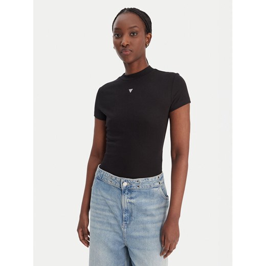 Guess Bluzka W6RP99 KCNH2 Czarny Regular Fit ze sklepu MODIVO w kategorii Bluzki damskie - zdjęcie 187978888