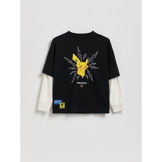 Reserved - Longsleeve Pokémon - czarny Reserved 146 (10 lat) Reserved