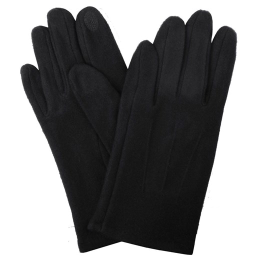 Delikatne i Wygodne Rękawiczki z Wełną - Męskie - Czarne RKWEMACSHSTR0017welnaCZ ze sklepu JegoSzafa.pl w kategorii Rękawiczki męskie - zdjęcie 187980068