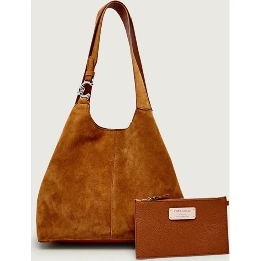 Coccinelle Shopperka + saszetka C-EASY | zamsz ze sklepu Gomez Fashion Store w kategorii Torby Shopper bag - zdjęcie 187981599