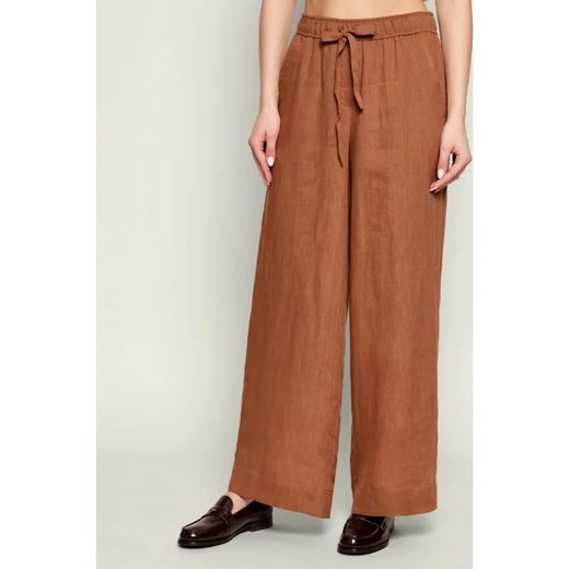 Marella SPORT Lniane spodnie MLSUOMO | Relaxed fit ze sklepu Gomez Fashion Store w kategorii Spodnie damskie - zdjęcie 187981606