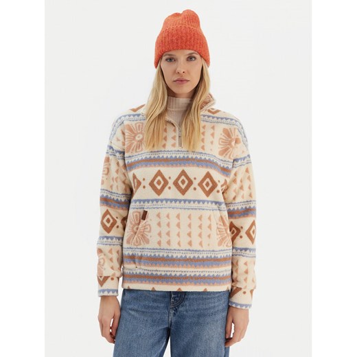 Roxy Polar Live Out Loud ERJPF03169 Beżowy Relaxed Fit ze sklepu MODIVO w kategorii Bluzy damskie - zdjęcie 187984775