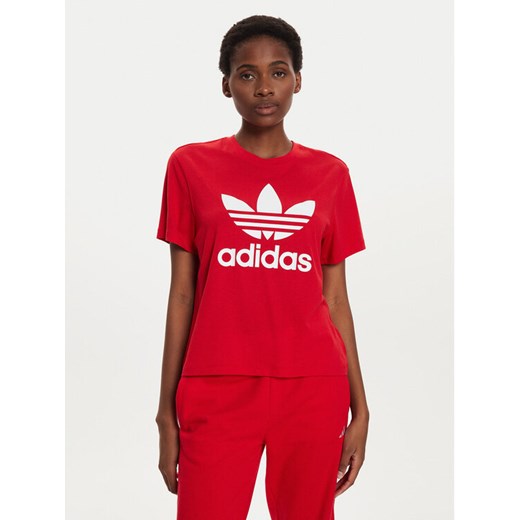adidas T-Shirt adicolor Trefoil IM6930 Czerwony Boxy Fit S MODIVO