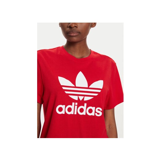 adidas T-Shirt adicolor Trefoil IM6930 Czerwony Boxy Fit S MODIVO
