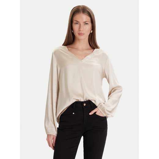 Maryley Bluzka 25IB824/18LA Beżowy Regular Fit ze sklepu MODIVO w kategorii Bluzki damskie - zdjęcie 187986365