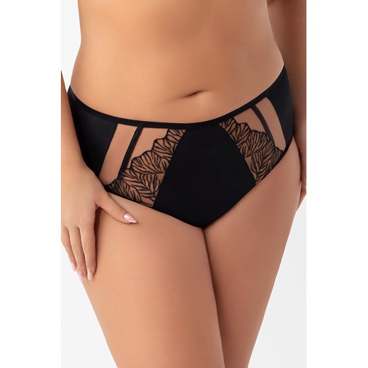 Gorsenia K965 Vida figi wysokie z koronką czarny ze sklepu kontri.pl w kategorii Majtki damskie - zdjęcie 187986808