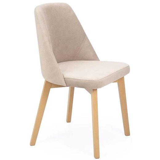 Beżowe pluszowe krzesło kubełkowe - Bentrix 4X ze sklepu Edinos.pl w kategorii Krzesła - zdjęcie 187987737