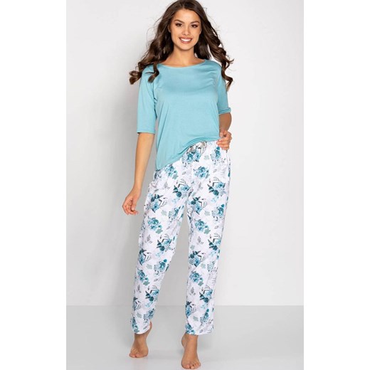 Dwuczęściowa piżama damska Eternal Love, Kolor niebiesko-biały, Rozmiar M, Momenti per me ze sklepu Intymna w kategorii Piżamy damskie - zdjęcie 187988145