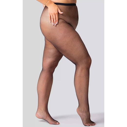 Rajstopy kabaretki czarne plus size Rete, Kolor czarny, Rozmiar 6/7, Mona Queen Size ze sklepu Intymna w kategorii Rajstopy - zdjęcie 187988207
