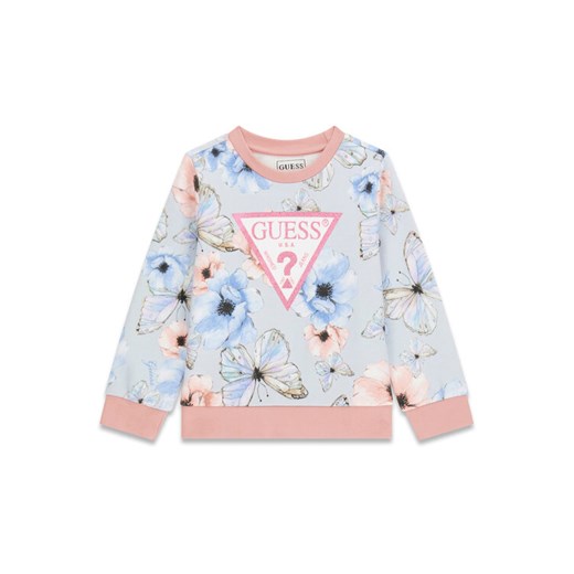 Guess Bluza K6RQ02 KA6R4 Niebieski Regular Fit ze sklepu MODIVO w kategorii Bluzy dziewczęce - zdjęcie 187989189