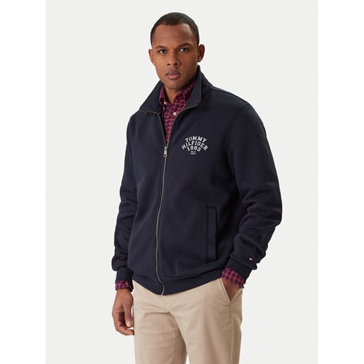 Tommy Hilfiger Bluza Arch Stand MW0MW41425 Granatowy Regular Fit ze sklepu MODIVO w kategorii Bluzy męskie - zdjęcie 187989217