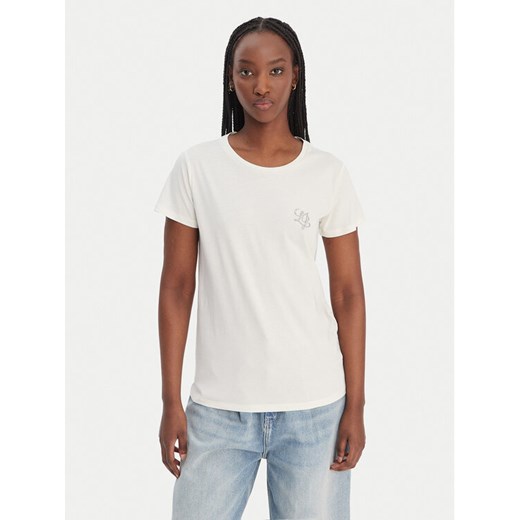 Liu Jo Sport T-Shirt TA6056 JS923 Écru Regular Fit ze sklepu MODIVO w kategorii Bluzki damskie - zdjęcie 187989239