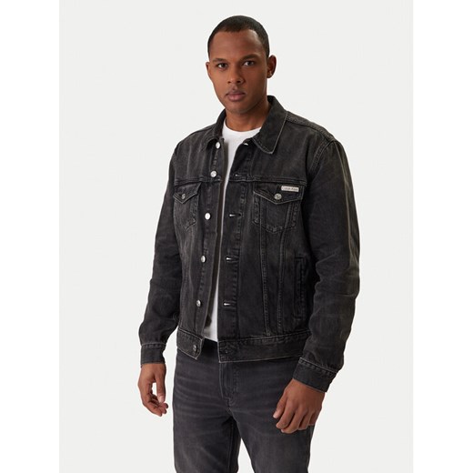 Calvin Klein Jeans Kurtka jeansowa Classic LV04RE765G Czarny Regular Fit ze sklepu MODIVO w kategorii Kurtki męskie - zdjęcie 187989248