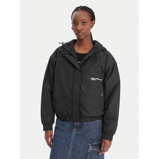 Karl Lagerfeld Jeans Kurtka przejściowa B1W15023 Czarny Relaxed Fit ze sklepu MODIVO w kategorii Kurtki damskie - zdjęcie 187989265