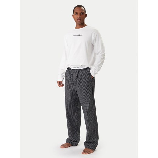 Calvin Klein Piżama Ls Tee LV00NM2953 Biały Regular Fit ze sklepu MODIVO w kategorii Piżamy męskie - zdjęcie 187989267