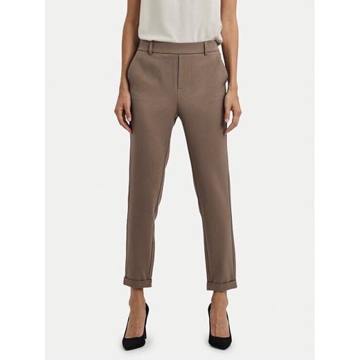 Vero Moda Chinosy Maya 10225280 Brązowy Regular Fit ze sklepu MODIVO w kategorii Spodnie damskie - zdjęcie 187989295