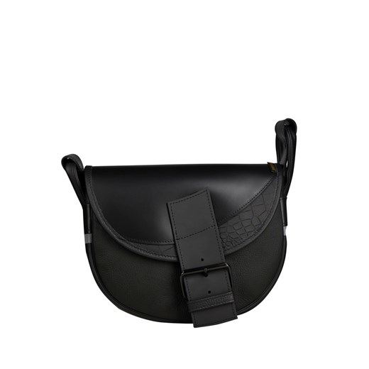 czarna skórzana  torebka damska listonoszka na ramię Freshman Mini ze sklepu Słoń Torbalski w kategorii Listonoszki - zdjęcie 187990717