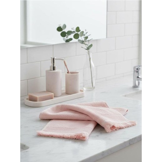 Sinsay - Zestaw bawełnianych ręczników z frędzlami 2 pack - różowy ze sklepu Sinsay w kategorii Ręczniki - zdjęcie 187992207