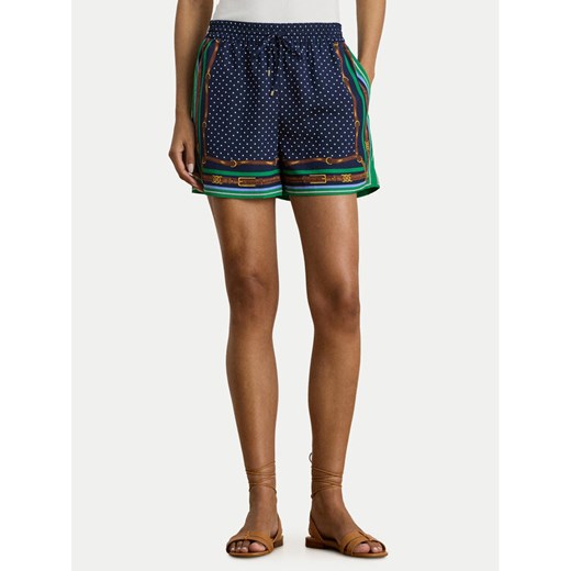 LAUREN RALPH LAUREN Szorty materiałowe 200B20822001 Granatowy Regular Fit ze sklepu MODIVO w kategorii Szorty - zdjęcie 187992587