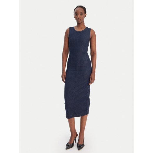 Guess Sukienka codzienna W6RK72 D6980 Granatowy Regular Fit ze sklepu MODIVO w kategorii Sukienki - zdjęcie 187992609