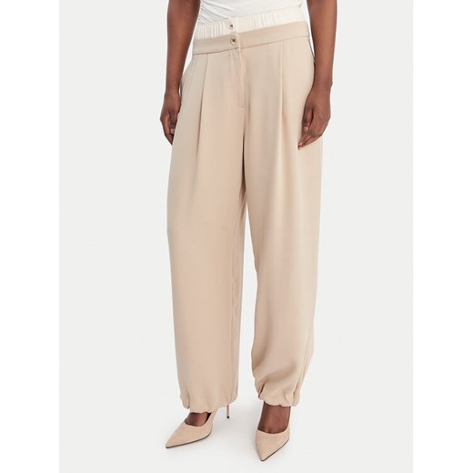 Liu Jo Sport Spodnie materiałowe TA6150 TS923 Beżowy Regular Fit ze sklepu MODIVO w kategorii Spodnie damskie - zdjęcie 187992619