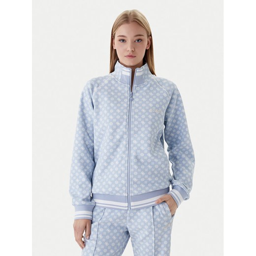 Guess Bluza V5YQ03 KB212 Błękitny Regular Fit ze sklepu MODIVO w kategorii Bluzy damskie - zdjęcie 187992638