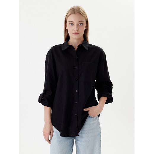 Calvin Klein Jeans Koszula LV044E195G Czarny Regular Fit ze sklepu MODIVO w kategorii Koszule damskie - zdjęcie 187993877