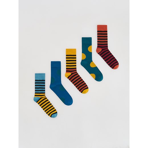 Reserved - 5 pack skarpet - pomarańczowy ze sklepu Reserved w kategorii Skarpetki męskie - zdjęcie 187996176